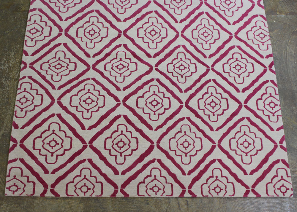 Pink Custom Patterned Nepalese Area Rug6