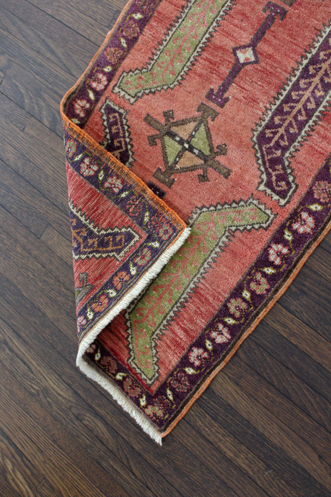 Red And Brown Patterned Fay And Belle Scatter Rug Angle 2