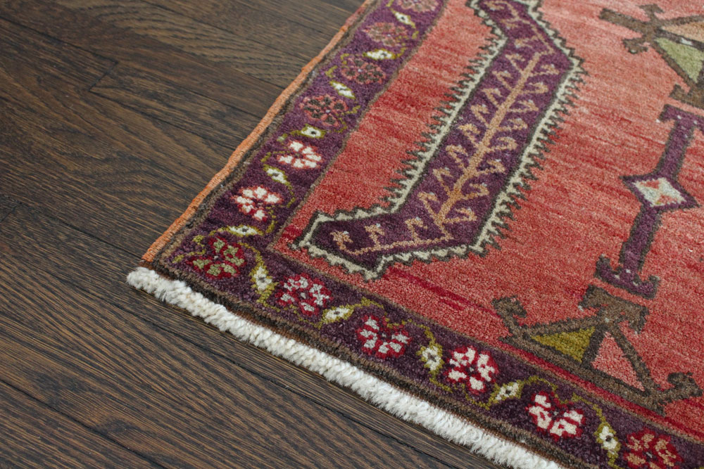 Red And Brown Patterned Fay And Belle Scatter Rug Angle 3