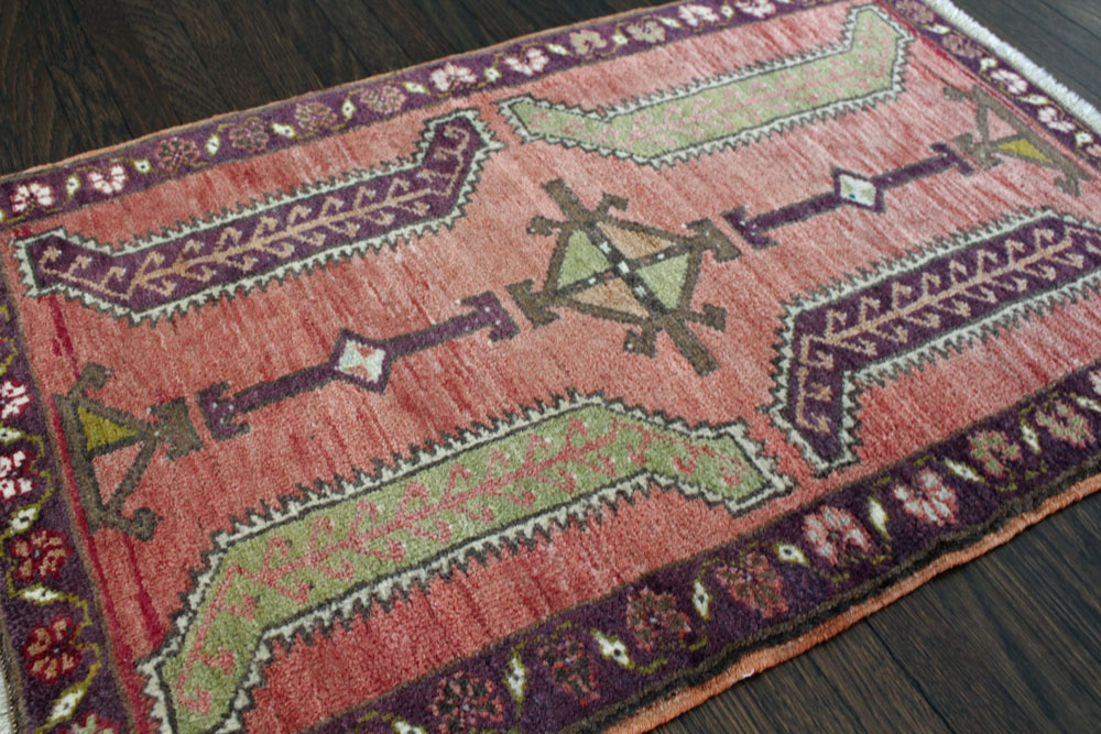 Red And Brown Patterned Fay And Belle Scatter Rug Angle 5