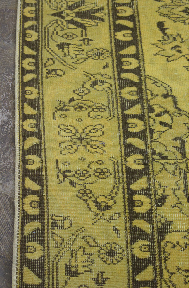 Yellow Vintage Turkish Area Rug