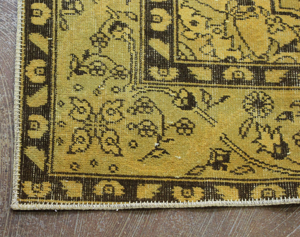 Yellow Vintage Turkish Area Rug4