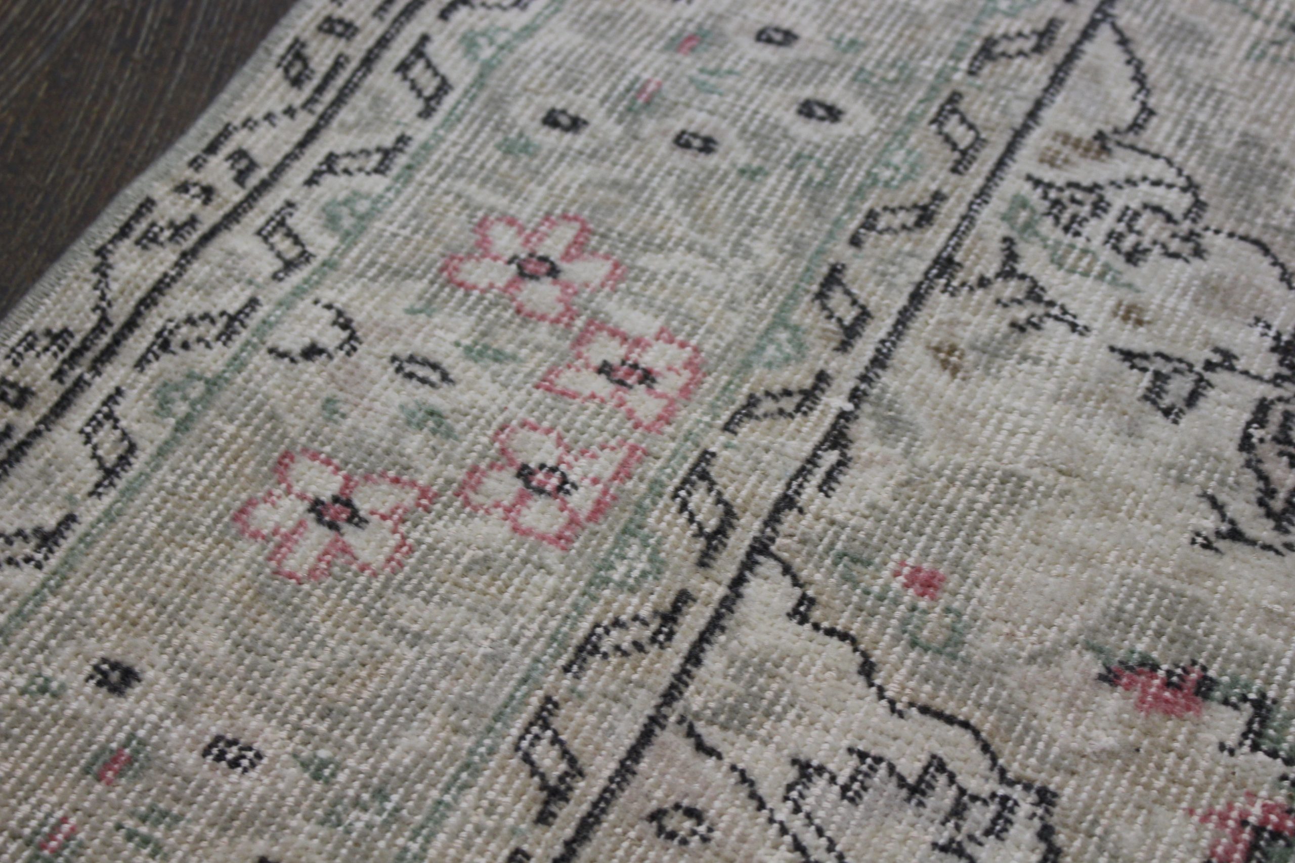 Beigegreenpink Vintage Turkish Area Rug 6.jpg