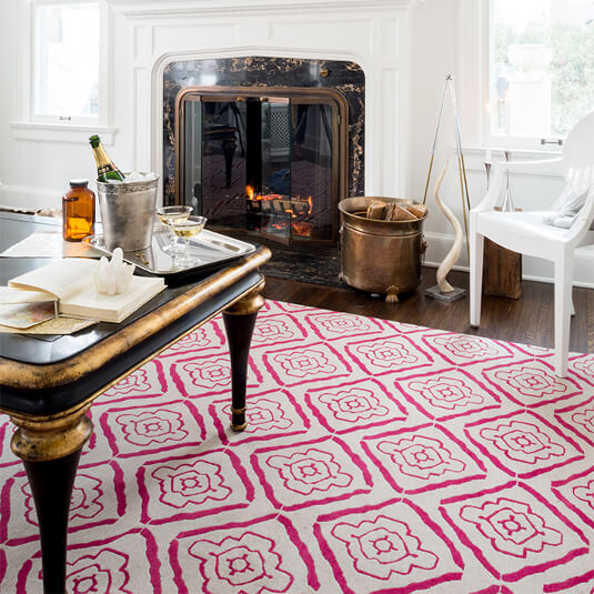 Area Rug Pattern Red And White Fay And Belle