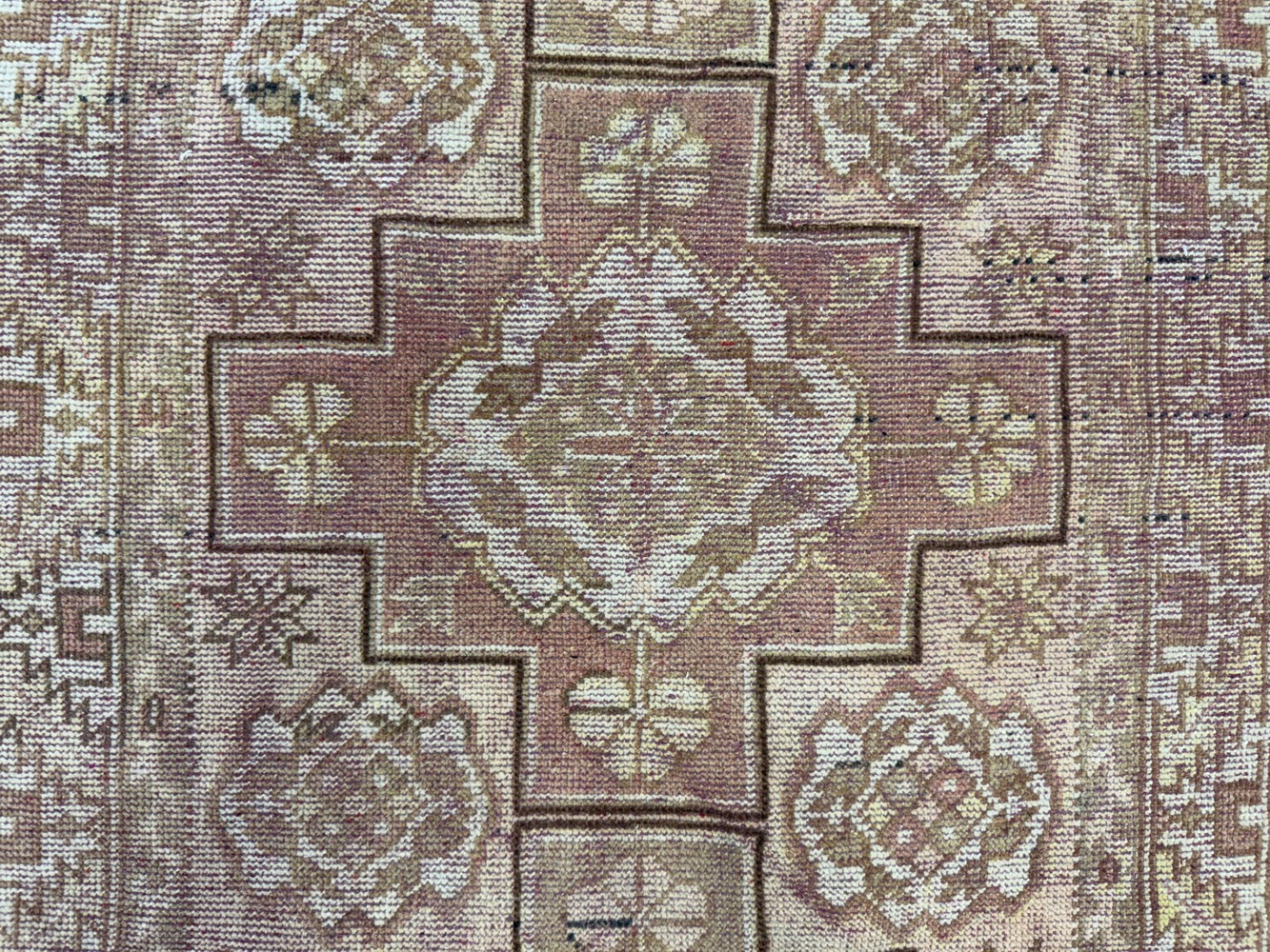 Pink Tan Vintage Turkish Medallion